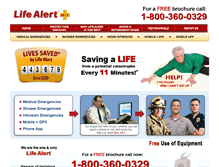 Tablet Screenshot of lifealert.com